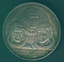 NSZK 1968. "Apolló 8 - űrutazás" Ag (1000) emlékérem 25g T:2