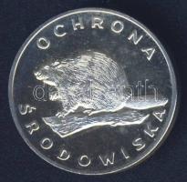 Lengyelország 1978. 100Zl Ag "Hód" T:PP