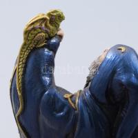 Varázsló szobra. Windstone editions jelzett műgyanta szobor, Pena 1988 jelzéssel. 18 cm