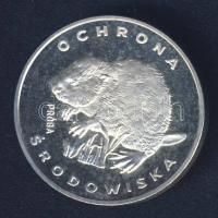 Lengyelország 1978. 100Zl Ag "Hód" próba T:PP