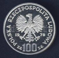 Lengyelország 1978. 100Zl Ag "Hód" próba T:PP