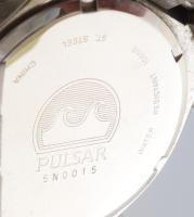 Pulsar Chronograph kvarc férfi karóra. Fém tokos, fém szíjjal, elem nélkül. d: 42 mm
