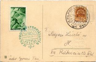 1940 Boldog húsvéti ünnepeket! Vadász nyúl fejhallgatóval a fején / Hunter rabbit with headphones on...