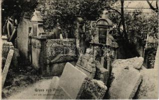 1907 Praha, Prag, Prága, Prague; Der alte Judenfriedhof / old Jewish cemetery, Judaica