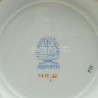 Herendi zöld Apponyi mintás kaspó. Kézzel festett, jelzett, minimális kopással d: 11, m: 10 cm