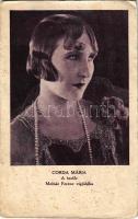 1925 Maria Corda / Korda Mária A testőr Molnár Ferenc vígjátéka (kopott sarkak / worn corners)