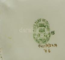 Zsolnay egyedi mintás porcelán dobozka. Kézzel festett, jelzett, hibátlan 10x10 cm