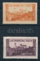 Nyugat-Magyarország VII. 1921 50K eltérő narancssárga színben + támpéldány, mindkettő Bodor vizsgálójellel