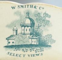 William Smith & Co dísztányér. cca 19 sz., kopott, d: 25,5 cm