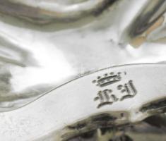 Antik ezüst (Ag) fűszertartó pár 1866 Bécs, LK mesterjegyes, 13 latos jelzéssel nettó 47 g