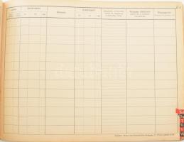 cca 1943-1954 Lakók nyilvántartási könyve, Sashalom (Bp., XVI.), Bercsényi u. 20. sz. alatti lakóház