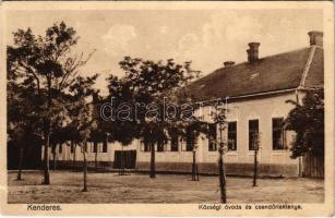 1928 Kenderes, Községi óvoda és csendőrlaktanya. Dulovics E. felvétele - Fanyó őrnagy levele Mester Miklós sátoraljaújhelyi csendőr tiszthelyettesnek