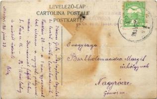 1911 Modor, Modra; Nőegylet tagjainak csoportképe a templomok mögött. Tőke Ágoston fénykép műterme K...