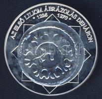 DN "A magyar nemzet pénzérméi - Az első liliom ábrázolás dénáron" Ag emlékérem 10g T:PP