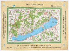 A Balatonfelvidék 3D-s domborzati térképe, MAHART - MH Tóth Ágoston Térképészeti Intézet, sérült, 23x32 cm