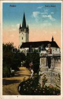1929 Eperjes, Presov; Park a Kostol / templom kert / church garden (fl)