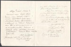 1939 Kézdi-Kovács László (1864-1942) festőművész, a Pesti Hírlap műkritikusa autográf levele nagyany...