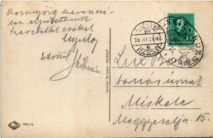 1938 Rozsnyó, Roznava; Masarikova Namestie / Főtér, Szepességi bank rt. fiókja, üzletek / main squar...