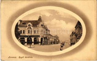 1913 Losonc, Lucenec; Royál kávéház, bank, gőzmosoda, Havas Sámuel üzlete / cafe, shops, bank (EK)