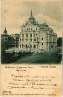 1900 Kassa, Kosice; Nemzeti színház. Podleszny felvétele, Breitner Mór kiadása / theatre (fl)