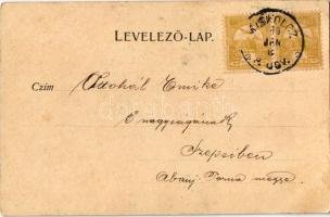 1900 Kassa, Kosice; Nemzeti színház. Podleszny felvétele, Breitner Mór kiadása / theatre (fl)