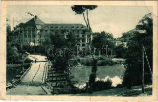 1930 Pöstyén, Piestany; Thermia Palace és pontonhíd / hotel, pontoon bridge (EK)