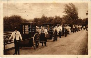 1930 Pöstyén, Piestany; Infanteristák / spa carriages (EK)