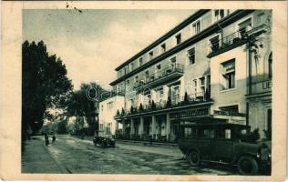 1930 Pöstyén, Piestany; Dr. L. Schmidt & Dr. E. Weisz szanatórium, automobil / sanatorium, automobile (EK)