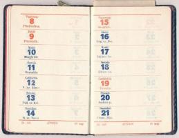 1930 A Gellért Kávéház (cégtulajdonos Krech Vilmos) zsebnaptára, ceruzás bejegyzéssel