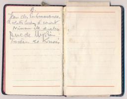 1930 A Gellért Kávéház (cégtulajdonos Krech Vilmos) zsebnaptára, ceruzás bejegyzéssel