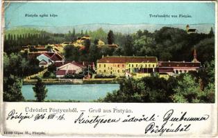 1906 Pöstyén, Piestany; látkép. Gipsz H. kiadása / Totalansicht / general view (EB)