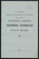 1899 Temesvár, A Temesvári Kerületi Betegsegélyező Pénztár 1898. évi igazgatósági jelentése, zárszámadása, vagyonmérlege s statisztikai kimutatásai