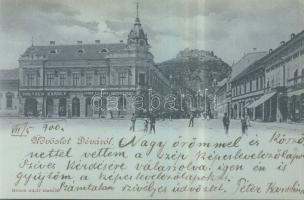 Déva with the shops of Károly Holtzer, Lajos F. Szőcs and  the Hirsch brothers