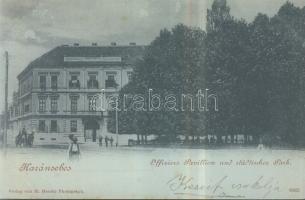 1899 Karánsebes military pavillon and city park