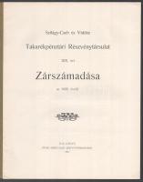 1903 Zilah, a Szilágycseh és Vidéke Takarékpénztári Részvénytársulat XIX. évi zárszámadása az 1902. ...