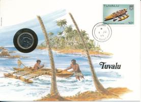 Tuvalu 1985. 5c, felbélyegzett borítékban, bélyegzéssel T:UNC  Tuvalu 1985. 5 Cents in envelope with stamp and cancellation C:UNC