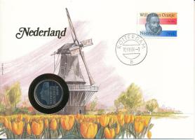 Hollandia 1983. 1G Ni felbélyegzett borítékban, bélyegzéssel T:AU  Netherlands 1983. 1 Gulden Ni in envelope with stamp, and cancellation C:AU