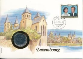 Luxemburg 1980. 10Fr felbélyegzett borítékban, bélyegzéssel T:UNC  Luxembourg 1980. 10 Francs in envelope with stamp and cancellation C:UNC