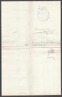 1896 Magyarország Symbol. Nagypáholya Demokratia páholya szabadkőműves elbocsátási okmánya Kézdi-Kov...