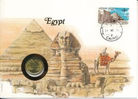 Egyiptom 1984. 5p felbélyegzett borítékban, bélyegzéssel T:UNC  Egypt 1984. 5 Piastres in envelope with stamp and cancellation C:UNC