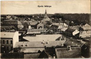 1912 Gyula, látkép. Leopold-nyomda kiadása + Zensuriert K.u.k. Ersatzbataillon Nr. 11.