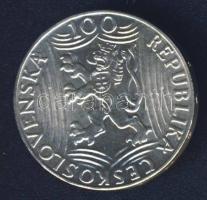 Csehszlovákia 1949. 100K Ag "Sztálin" T:2 ph