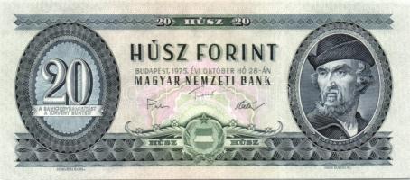 1975. 20Ft (3x) egymásutáni sorszámokkal T:I