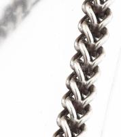 Ezüst(Ag) masszív fonott nyaklánc, jelzett, h: 50 cm, nettó: 30,1 g