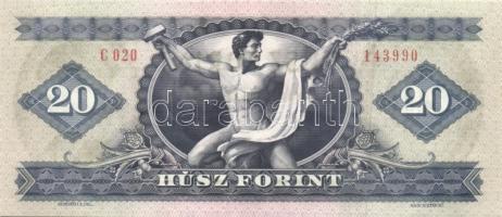 1975. 20Ft (4x) egymásutáni, ill. egyugrású sorszámokkal T:I