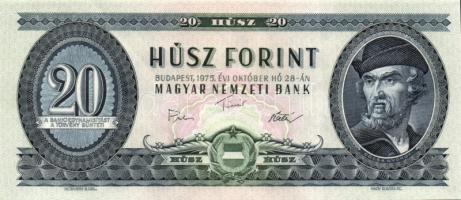 1975. 20Ft (4x) egymásutáni, ill. egyugrású sorszámokkal T:I