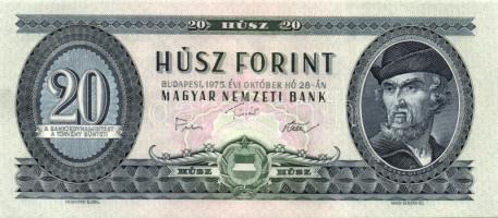 1975. 20Ft (4x) egymásutáni sorszámokkal T:I
