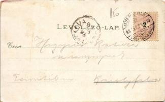 1898 (Vorläufer) Eszék, Essegg, Osijek; Kapucinska ulica, Gradska kuca, Zupanijska ulica, Glavni trg...