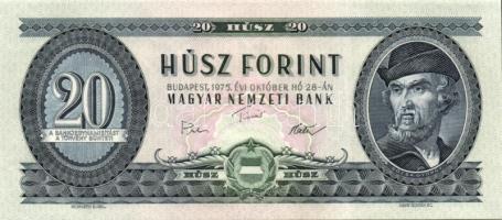 1975. 20Ft (4x) egymásutáni sorszámokkal T:I