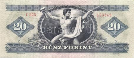 1975. 20Ft (4x) egymásutáni sorszámokkal T:I